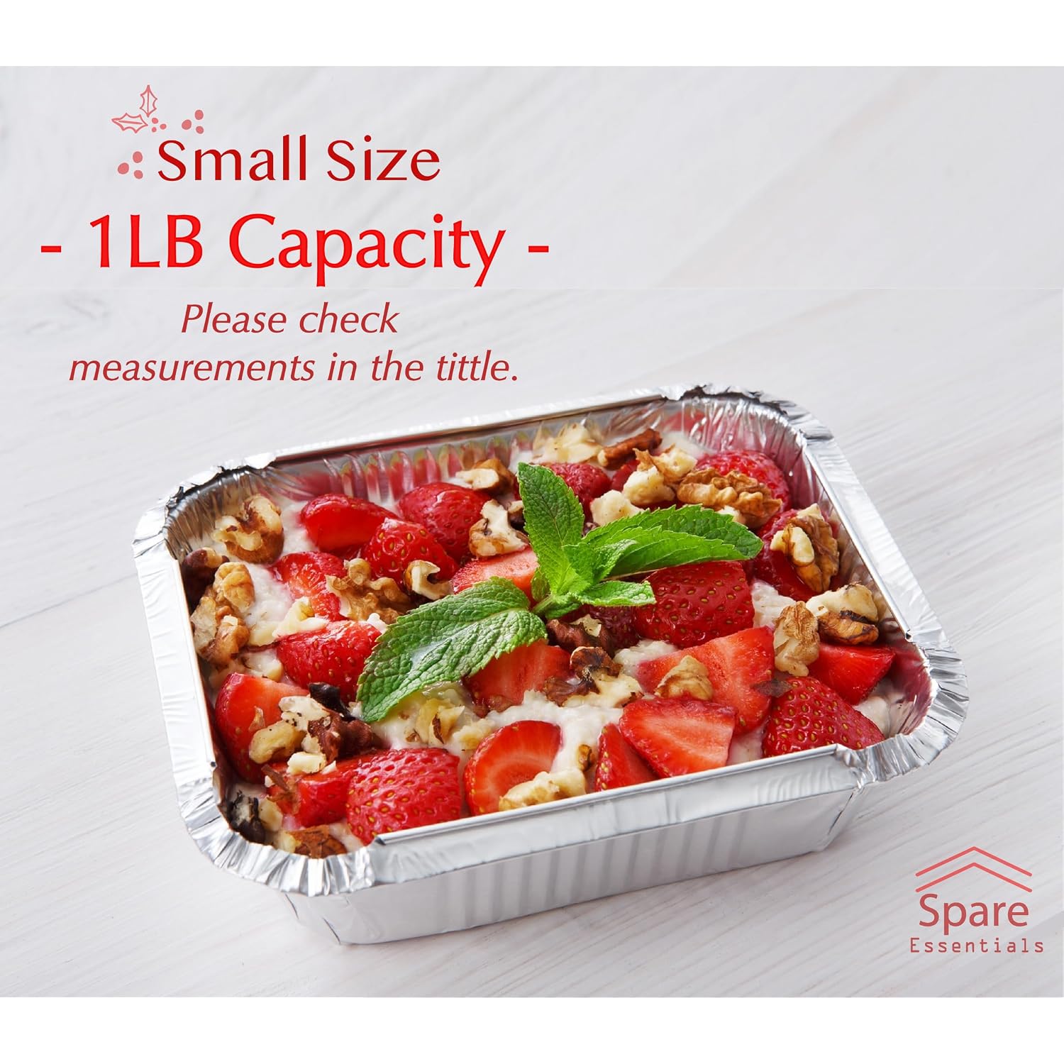 55 Pack - Aluminum Pan/Containers With Lids/Foil Containers/Aluminum Pans With Lids/Take Out Containers/Disposable Pans/Aluminum Foil Food Containers/Freezer Meals Containers (1 Lb)