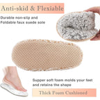 Cozylook 2-Pair Slipper Socks For Women Non Slip Soft Sole Slippers | Fuzzy Or Knit Uppers, Plush Sherpa Lining, Gripper Dots, Elastic Heel, Warm Indoor Comfort, Gift-Ready Packaging