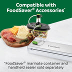FoodSaver Compact Vacuum Sealer Machine with Airtight Bags and Roll - Ideal for Sous Vide and Airtight Food Storage, White