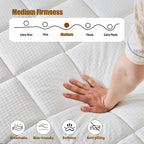 Twin Size Mattress 10 Inch,Twin Mattress In A Box For Cool Sleep Gel Memory Foam Hybrid Bed Mattresses Individual Pocket Springs,Soft&Breathable Comfort Support,Medium Firm Feel,Motion Isolation