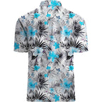 Golf Shirts For Men Dry Fit Print Moisture Wicking Performance Short Sleeve Polo Shirt
