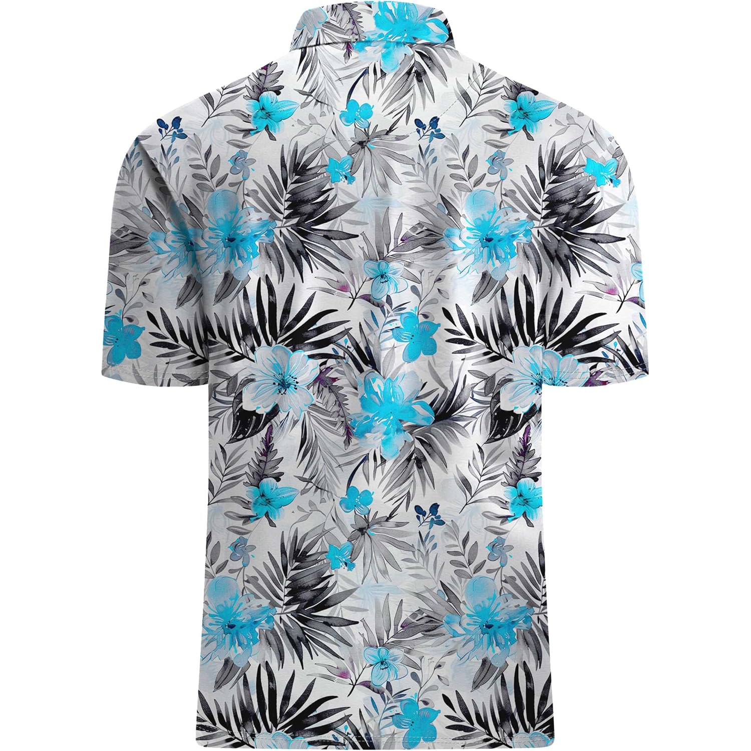 Golf Shirts For Men Dry Fit Print Moisture Wicking Performance Short Sleeve Polo Shirt