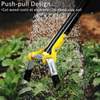 Donsail Hoe Garden Tool -Scuffle Garden Hoes For Weeding Gardening Long Handle Heavy Duty - Adjustable Weeding Loop Stirrup Hoe 30-61 Inch Black