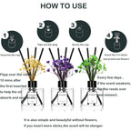 Reed Diffuser Set Of 3 Pack,Lavender Eucalyptus/White Jasmine/Lemongrass Scented Oil Diffuser With 24 Sticks(1.7 Fl Oz Each Pack),Air Freshener For Bedroom Bathroom Office | Shelf Decor