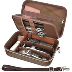 Barber Case For Hair Clippers Cutting Supplies, Trimmer Accessories Organizer For Wahl/For Ufree/For Andis Men Women Razor Grooming Kits, For Oneisal Dog Shaver- Travel Bag Only (Brown)