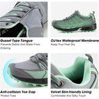 Women'S Waterproof Hiking Shoes Lightweight Non-Slip Trails Walking Shoes Outdoor Sneakers