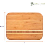 Totally Bamboo Barbados Bamboo Wood Cutting Board, 9" X 6.5"