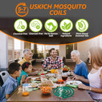 Mosquito Coils Outdoor Patio Fresh Scent,Use Reaches Up To 10 Feet | Each Mosquito Coil Burns For 5-7 Hours (Contains 40 Coils & 4 Stands)