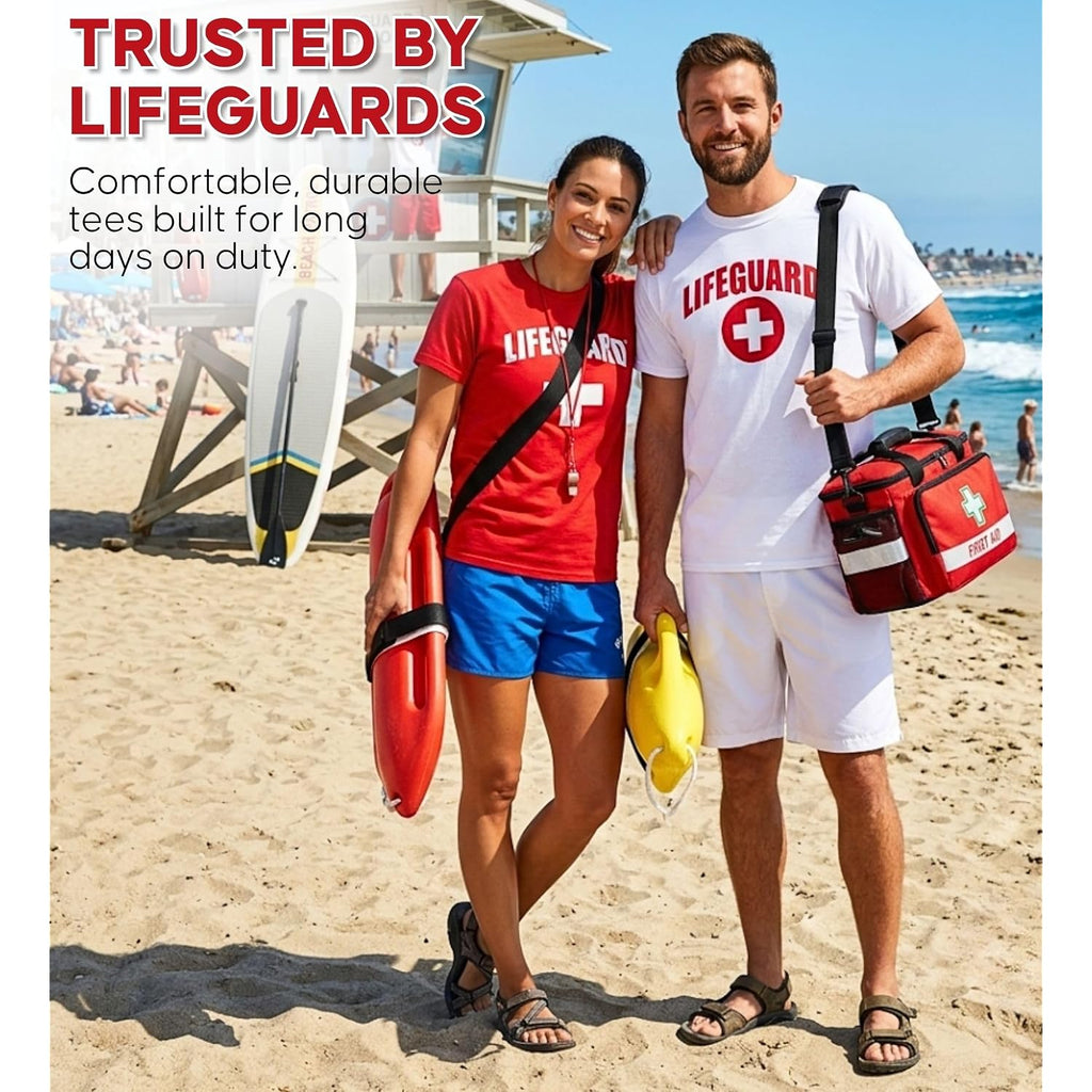Lifeguard Officially Licensed 2-Pack Short Sleeve Crew Neck T-Shirt For Men Women Unisex Tee
