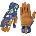 Leather Gardening Gloves For Women - Working Gloves For Weeding, Digging, Planting, Raking And Pruning