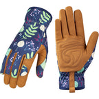 Leather Gardening Gloves For Women - Working Gloves For Weeding, Digging, Planting, Raking And Pruning