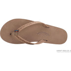 Rainbow Sandals Ladies Las Flores - Single Layer Premier Leather With A Floral 1/2" Narrow Strap