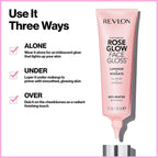 Revlon Photoready Face Gloss Rose Glow Primer, Makeup For All Skin Types, Hydrates, Illuminates & Moisturizes, Infused With Glycerin & Olive Oil Extract, 80% Water, 1 Fl Oz
