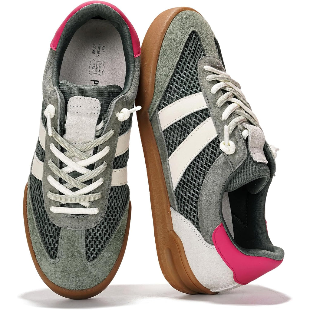 Project Cloud 100% Genuine Leather Casual Sneakers For Women - Memory Foam Insoles - Womens Shoes & Lightweight Women'S Fashion Sneakers - Slip On Shoes For Women Footwear (Verdy)