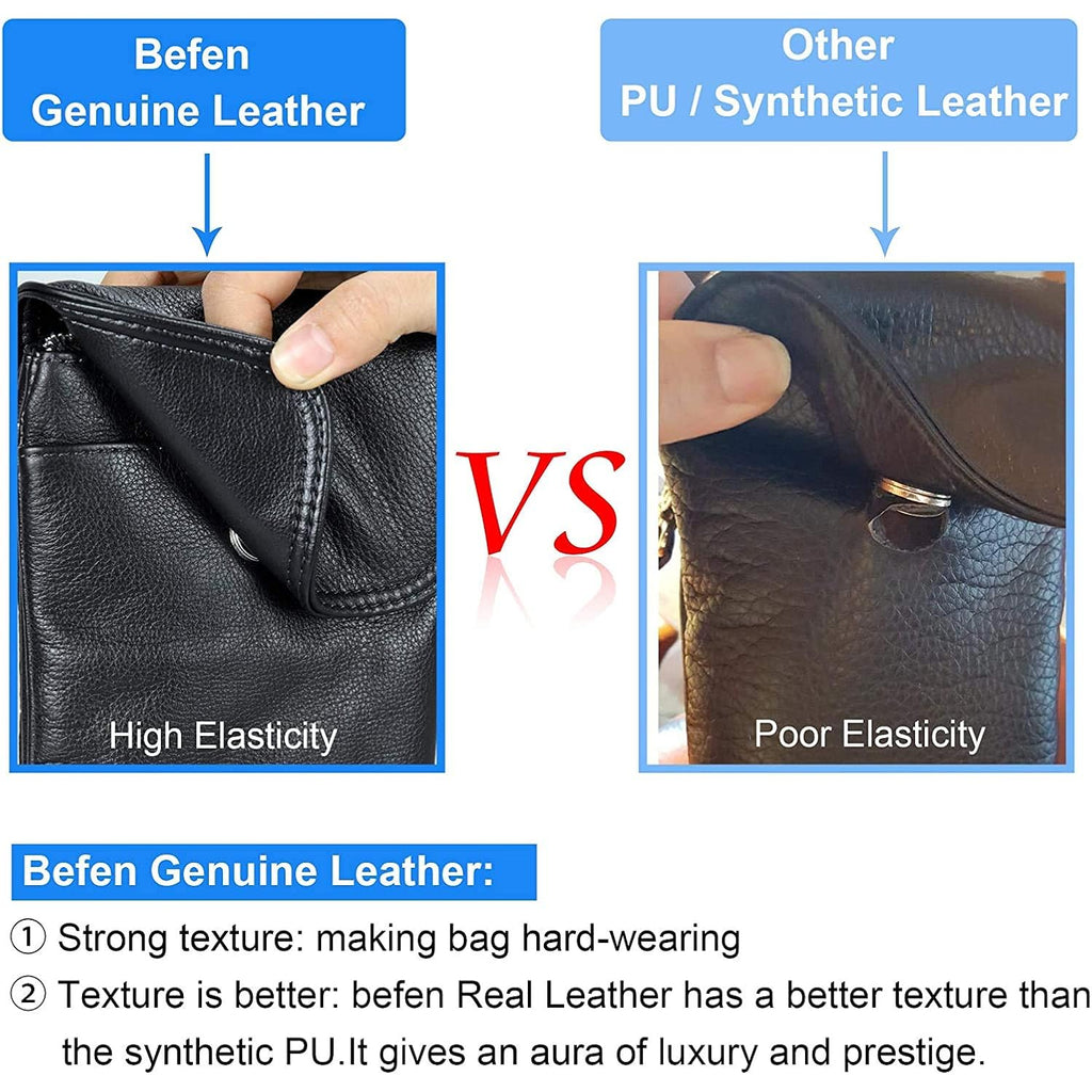 befen Genuine Leather Small Crossbody Bags for Women Cell Phone Bag Cross Body Purses,Silver Zipper