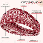 obeoby 8 Pack Headbands for Women, Boho Style Headbands for Summer Vacation Music Festival Outfits Non Slip Fashion Wide Hairband