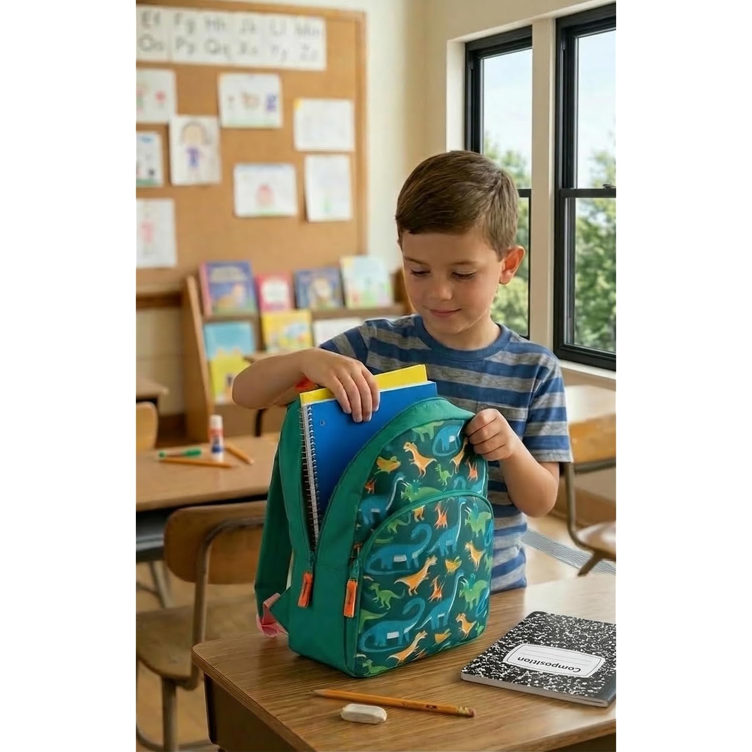 Trail Maker 15 Inch Kids Backpacks For Boys & Girls | Preschool, Kindergarten, Elementary School Backpacks With Adjustable, Padded Straps (Prehistoric Pals)