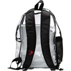 Nike 3 Brand Clear Backpack - Black - One Size (23L) | See Through School Bookbag For Boys, Girls, Men, Women. Zip Main Compartment, Side Mesh Bottle Pocket, Padded Shoulder Straps