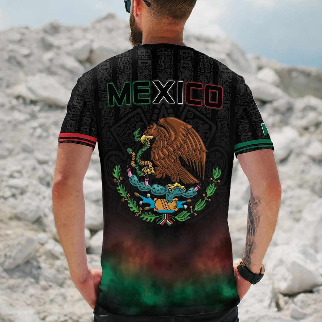 Aztec Shirt For Men, Mexican Flag Shirt, Vintage Mexican Tshirt, Mexico Shirts Men