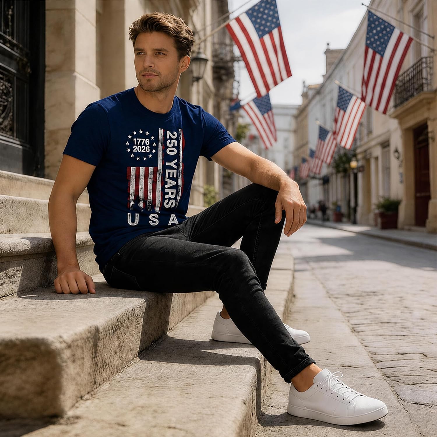 250 Anniversary Usa Shirts: 1776-2026 250Th Birthday Patriotic American Flag T-Shirt 4Th Of July Shirt