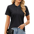 Smeng Women'S Polo Shirts Cotton Pique Short Sleeve Collared 3 Button Summer Tops Work,Casual,Golf Shirt