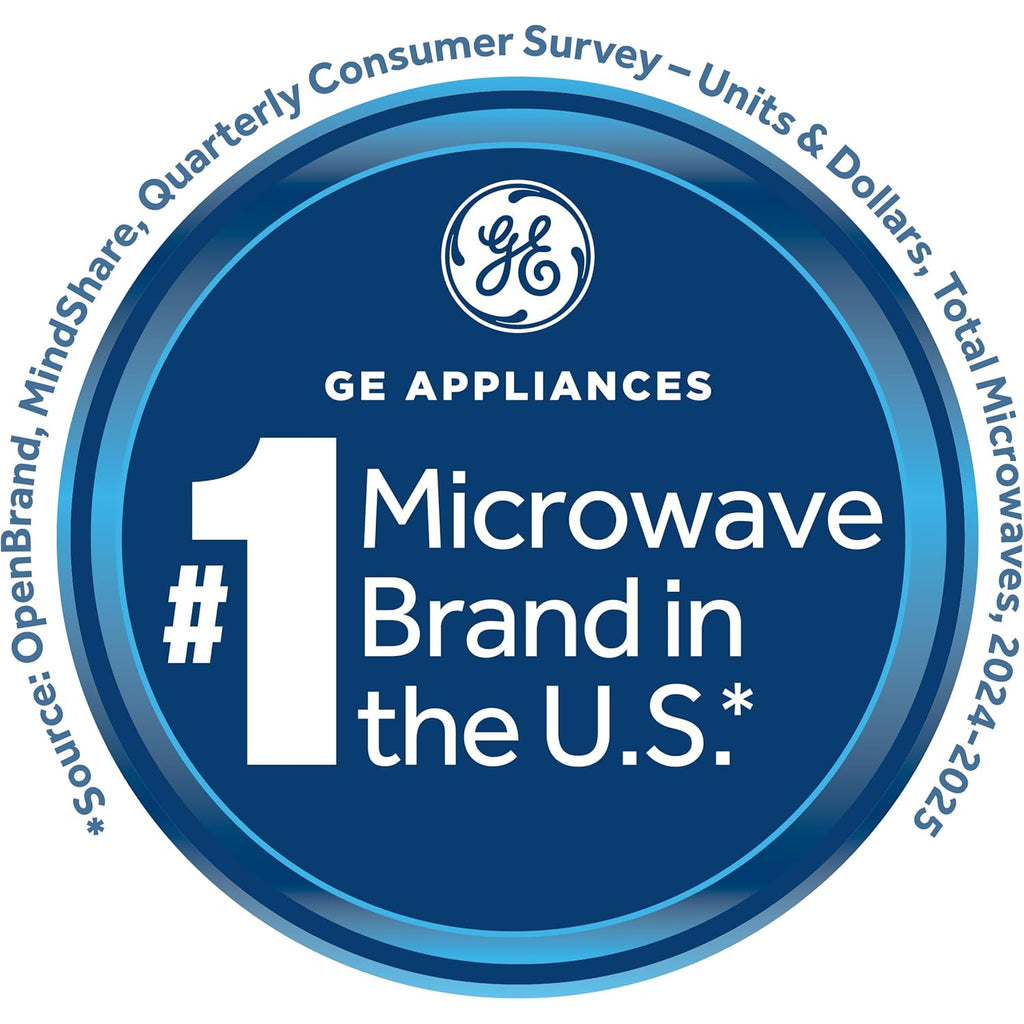 GE 30" Over-the-Range Microwave, 1.6 Cu. Ft., 1000 Watts, 300 CFM Hood Vent, LED Lighting, Auto Defrost, Easy Mount Install, Stainless Steel, JVM3160RFSS