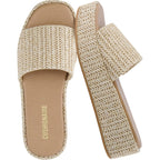 CUSHIONAIRE Women's Kudos Platform Slide Sandals