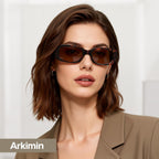 Rectangle Sunglasses For Womens Men - Trendy Y2K Retro Sun Glasses 90’S Vintage Fashion Uv400 Protection Eyeglasses