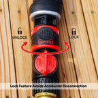 Eden 93218 Premium Garden Hose Quick Connect Kit | 9-Piece / 3-Pair Snap & Lock Fittings And Adapters With Water Stop, Flow Control, Secure Twist-Lock Design