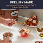 Elite Gourmet Eim418 Old Fashioned 4 Quart Vintage Walnut Wood Bucket, Electric Ice Cream Maker Machine, Uses Ice And Rock Salt Churns Ice Cream In Minutes