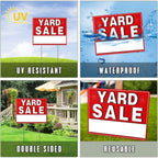 Yard Sale Signs Kit With Price Stickers (8 Pack), 3 Pcs Yard Sale Signs With Stakes, 5 Pcs Garage Sales Price Stickers, Directional Arrows Sign, Garage Sales Supplies, Large Prices Tags, Double Sided