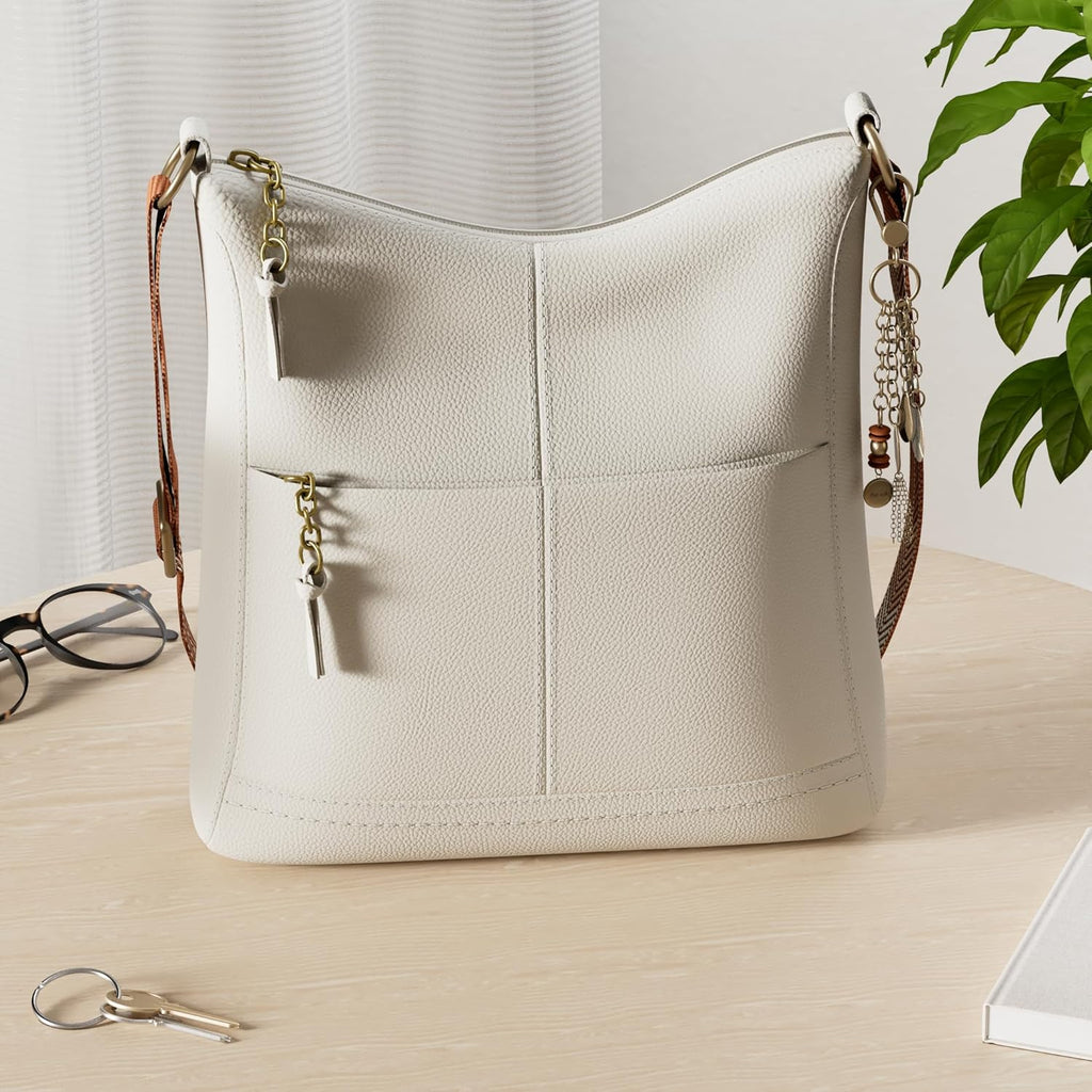 The Sak Lucia Leather Crossbody Purse - Premium Leather Women's Handbag for Everyday & Travel - Cross Body Bag With Zipper