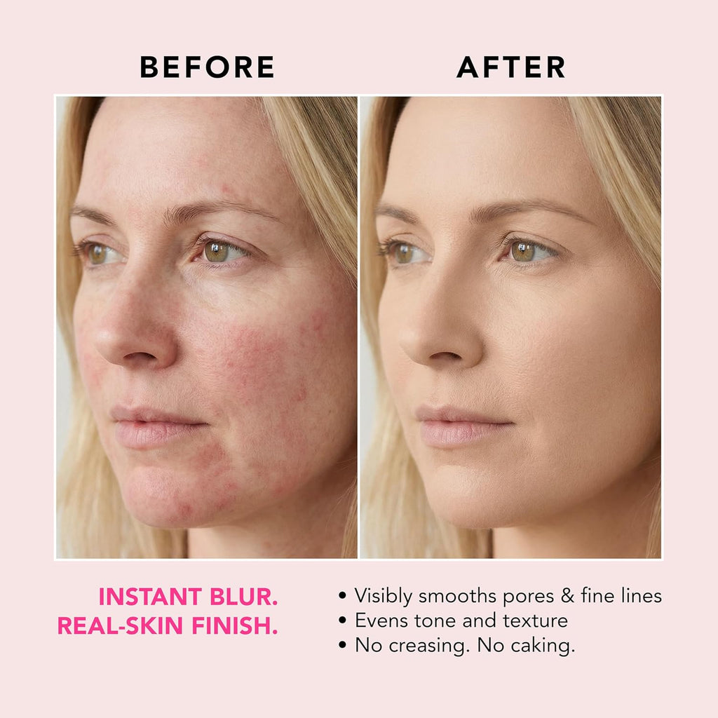 Peptide Blur Stick Foundation, Medium Buildable Coverage, Soft-Focus Pore Blurring, Hydrating Foundation for Mature & Textured Skin, Clean Beauty Makeup 0.29 oz – (Light/Medium)