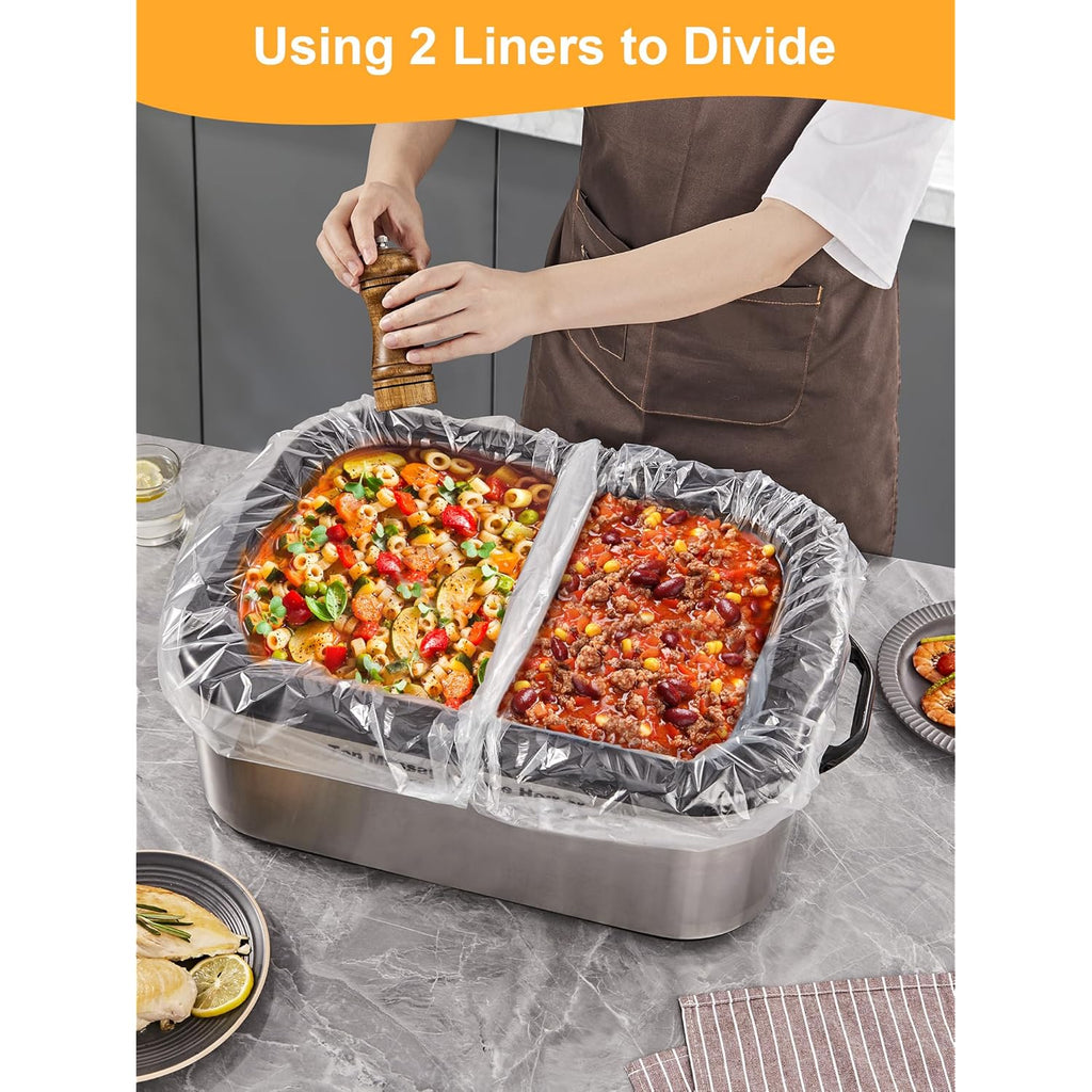 SMARTAKE Electric Roaster Liners, 10 Count Disposable Roaster Liners, Fits 16, 18, 22 Quart Roasters, Roaster Pan Oven Liners Plastic Cooking Bags for Instant Cleanup, 18 x 34 Inch
