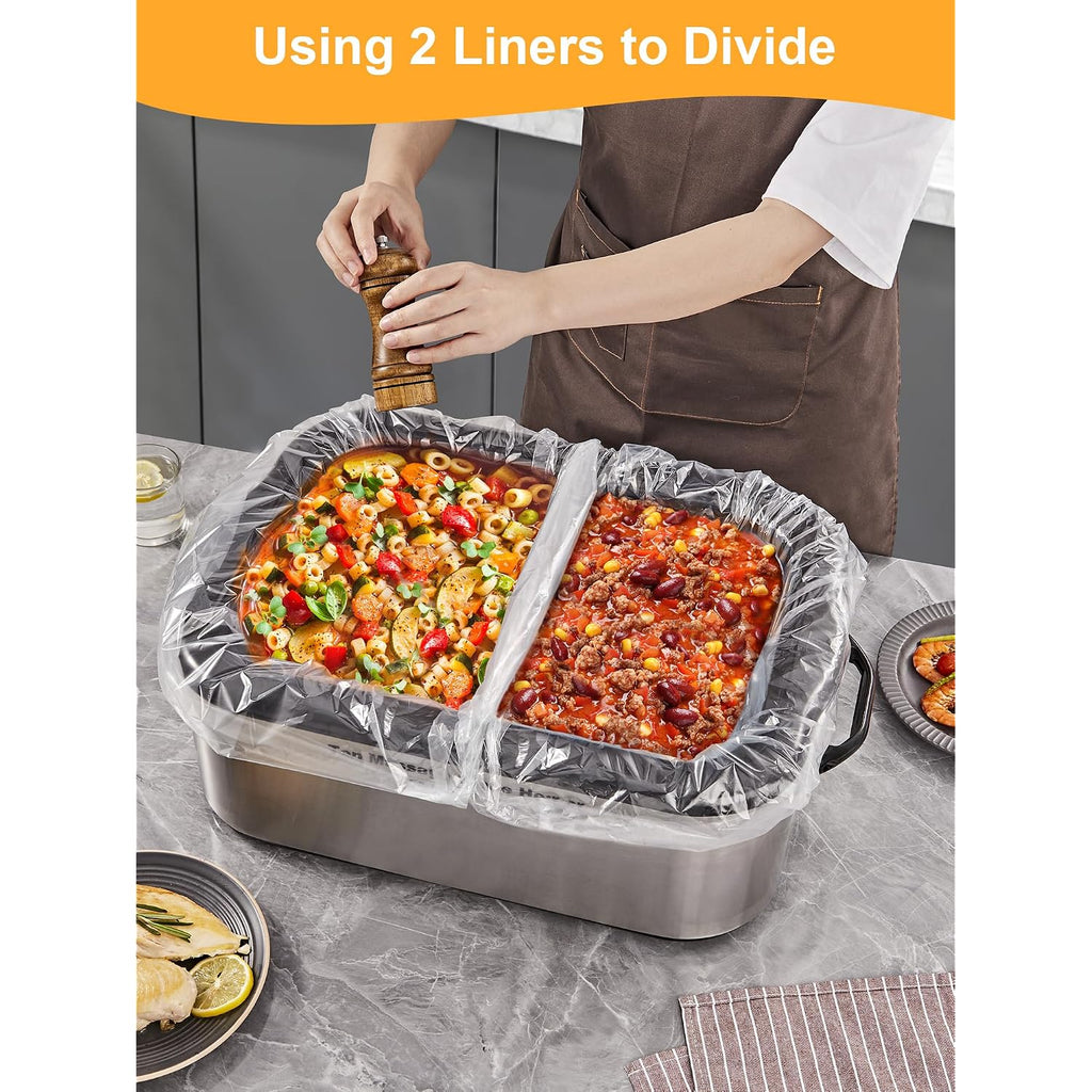 Smartake Electric Roaster Liners, 10 Count Disposable Roaster Liners, Fits 16, 18, 22 Quart Roasters, Roaster Pan Oven Liners Plastic Cooking Bags For Instant Cleanup, 18 X 34 Inch