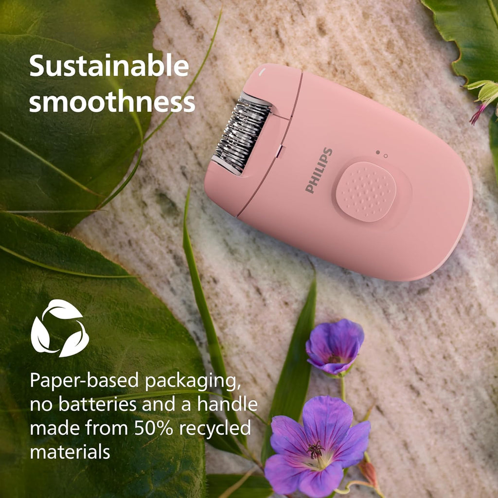 Philips Epilator Series 2000, Corded Epilator for Legs and Body, Hair Removal Device for Women, Model BRE227/00