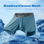 Bamboo Cool Men'S Ultra Breathable Underwear Mesh Boxer Briefs With Fly, Soft Waistband,No Ride Up,Multipack