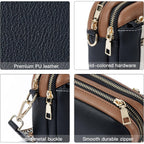 Telena Small Crossbody Bags For Women Vegan Leather Crossbody Purse With Adjustable Wide Strap For Daily Life