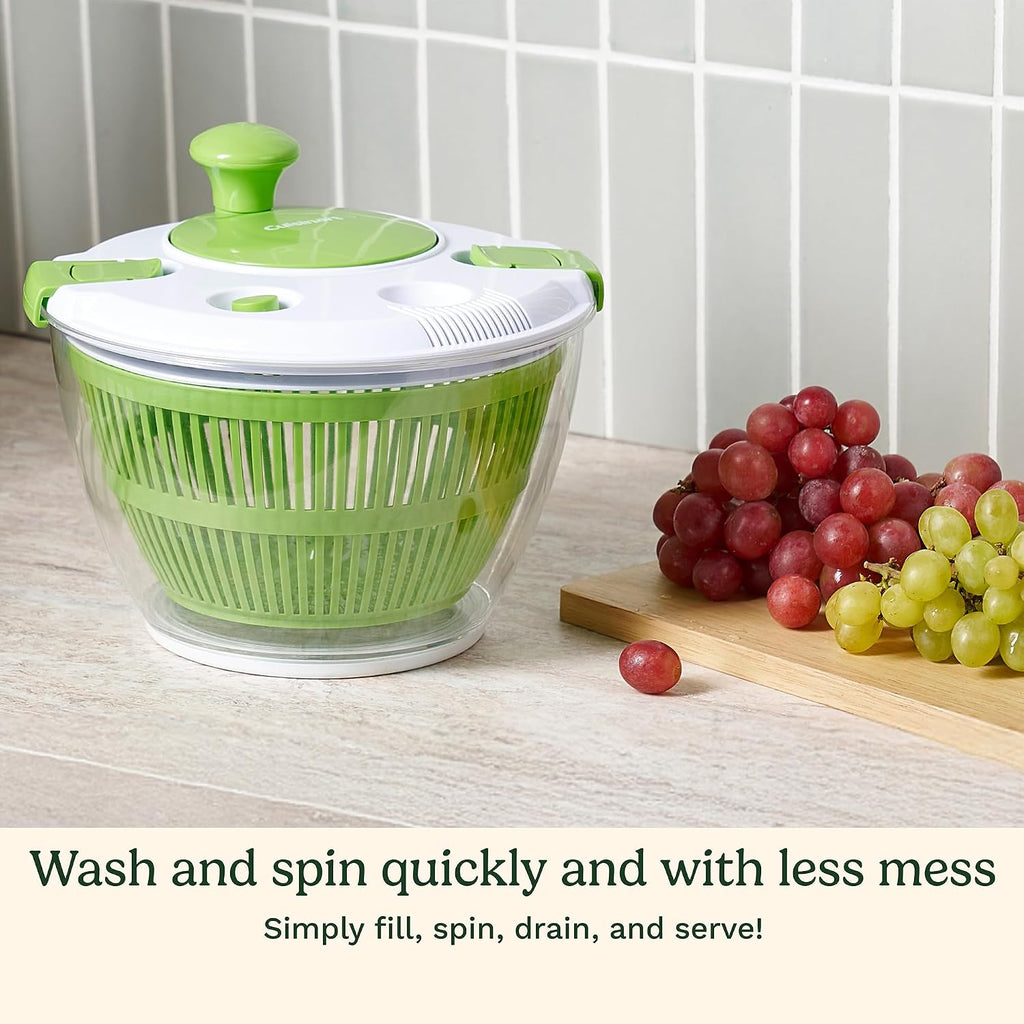 Cuisinart Salad Spinner- Wash, Spin & Dry Salad Greens, Fruits & Vegetables, 3Qt, Ctg-00-Ssas