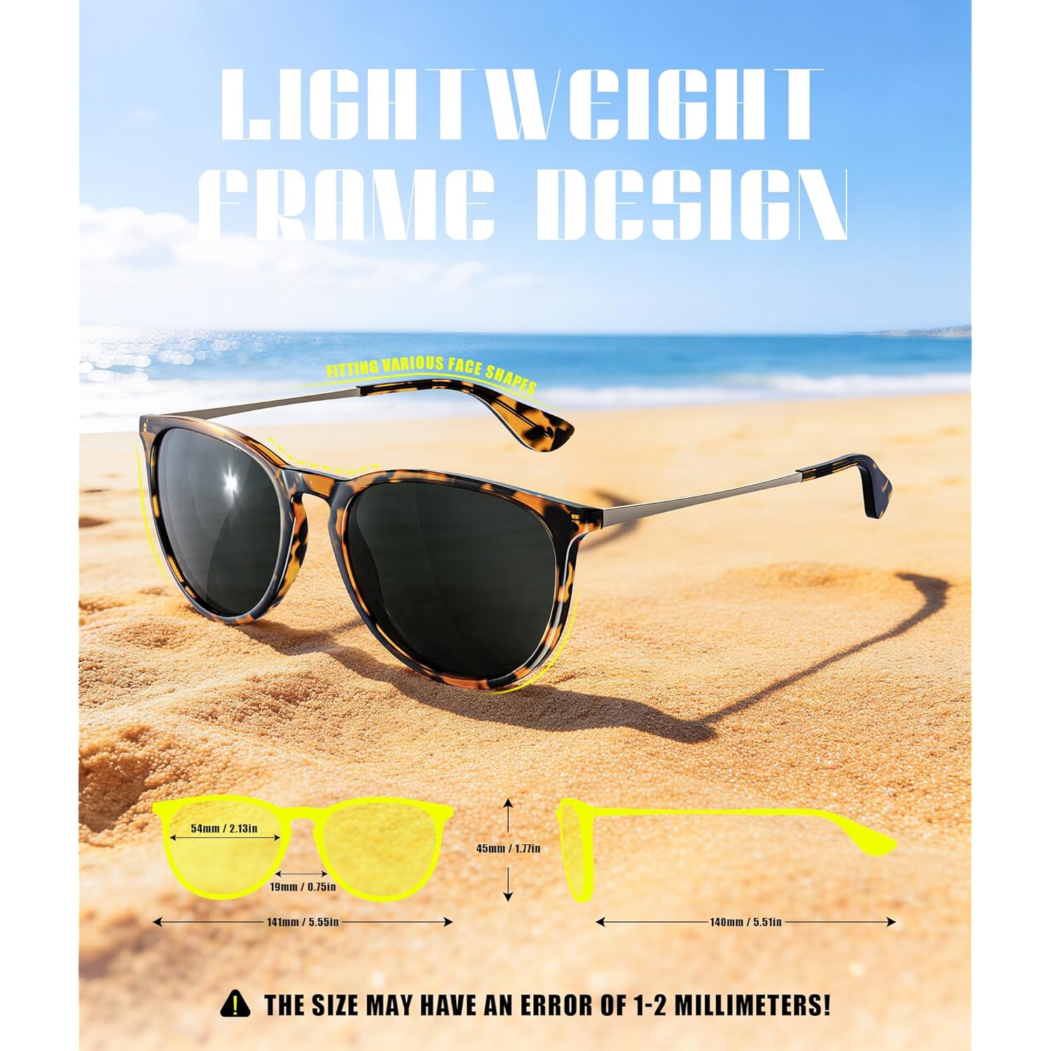 Sunglasses Womens Polarized Sunglasses-Women: Retro Round Sun Glasses with UV400 Protecion Trendy 3 Pack