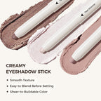 Cream Eyeshadow Stick Set, 3 Neutral Matte & Shimmer Waterproof | 3 Neutral Shades With Matte Beige & Shimmer Finishes, Buildable Color For Full Natural Everyday Eye Looks, Easy To Blend
