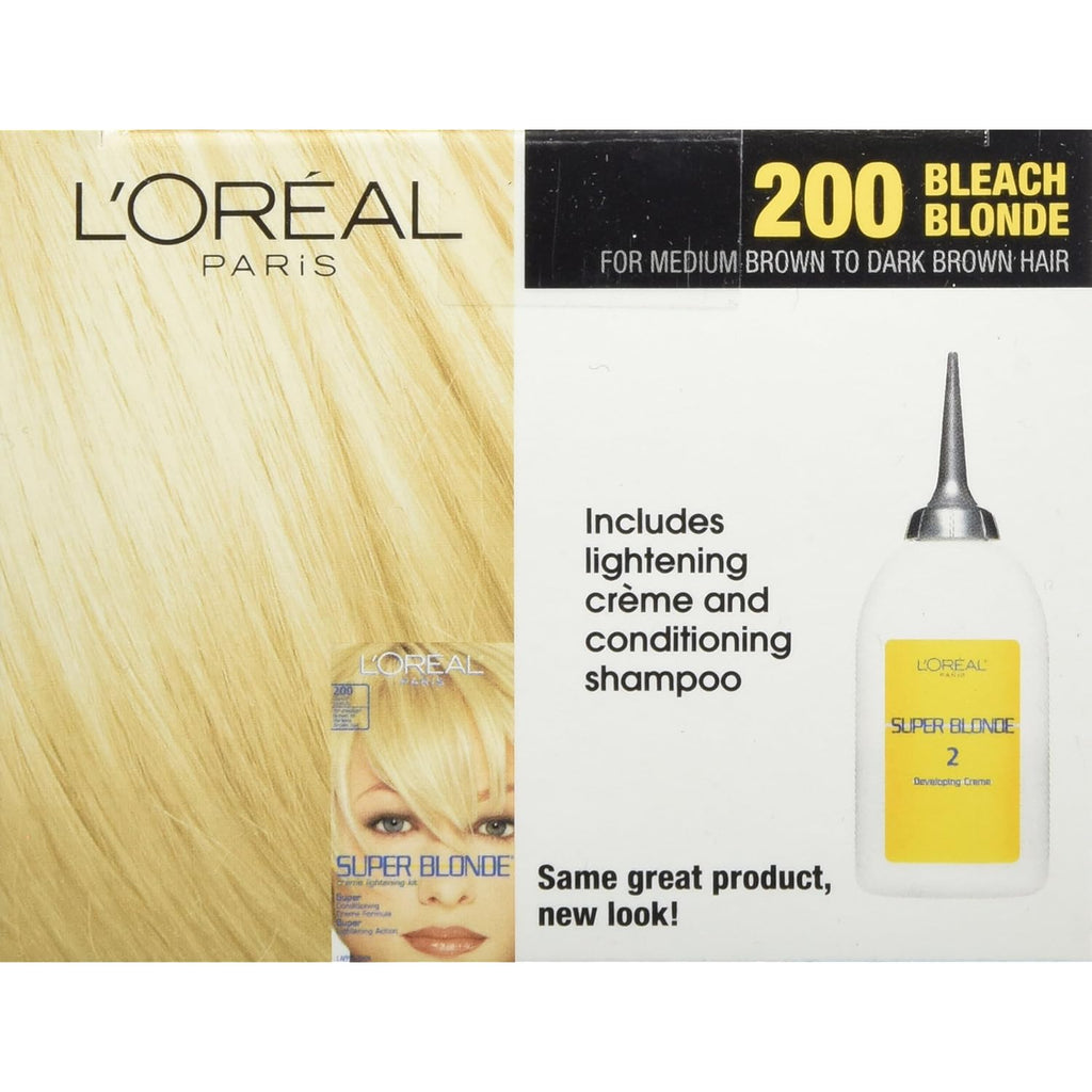 L'Oreal Paris Super Blonde Creme Lightening Kit, 200 Bleach Blonde
