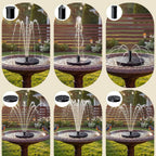 Aisitin Solar Fountain Pump With 6 Nozzles, 2026 Solar Bird Bath Fountains | Upgraded Floating Solar Water Fountain For Garden, Pond, Pool, Fish Tank, Backyard & Outdoor