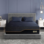 Mlily Egohome 14 Inch Queen Memory Foam Mattress For Back Pain, Cooling Copper Gel Bed In A Box, Foam Made In Usa, Certipur-Us Certified, Therapeutic Medium Firm, 60X80X14 Black