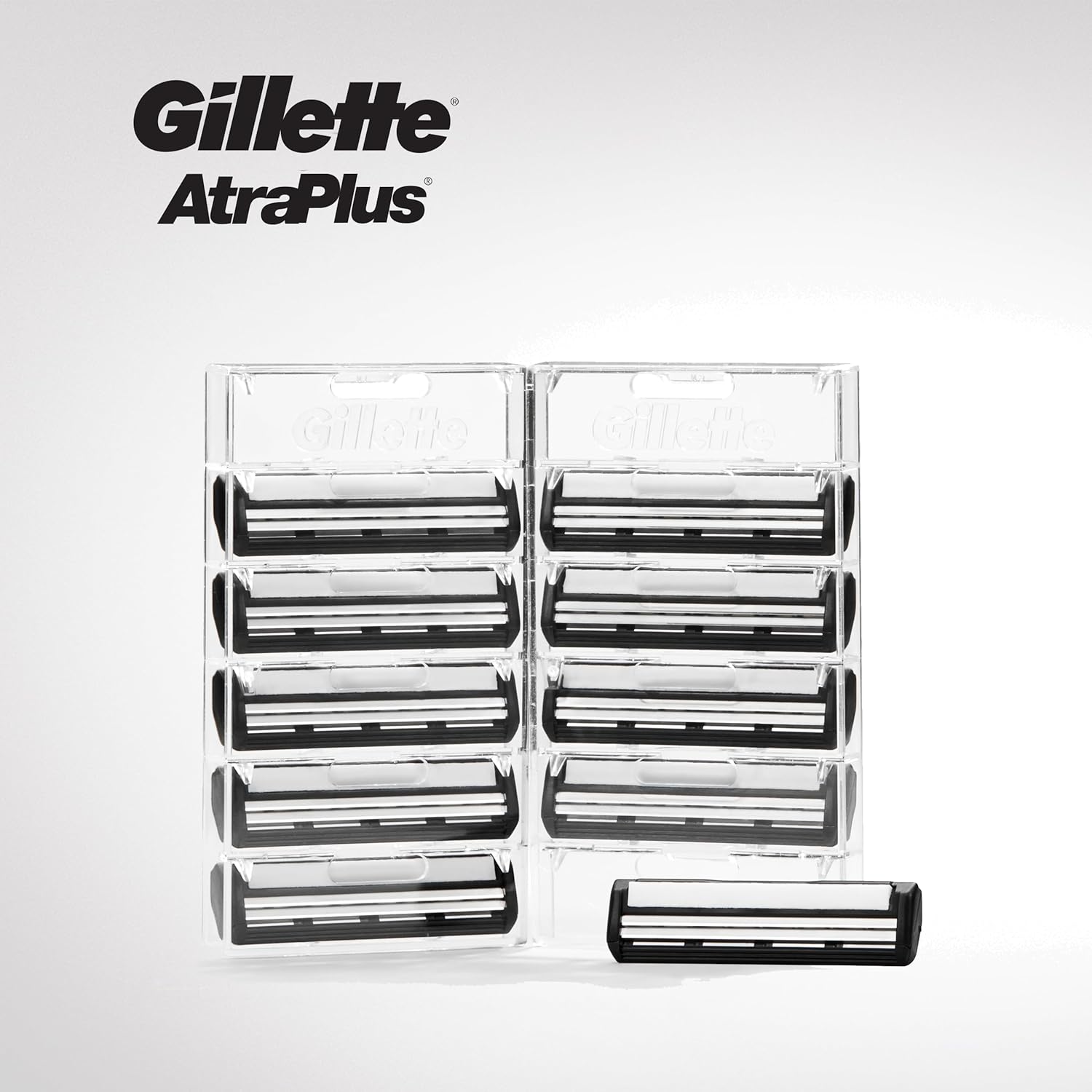 Gillette AltraPlus Mens Razor Blade Refills, 10 Count, Lubra-Soft Strip for Smoothness and Comfort