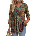 Zeagoo 3/4 Length Sleeve Womens Tops 2026 Blouses for Women Dressy Casual Fashion Clothing V Neck T-Shirts Summer Outfits