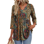 Zeagoo 3/4 Length Sleeve Womens Tops 2026 Blouses for Women Dressy Casual Fashion Clothing V Neck T-Shirts Summer Outfits