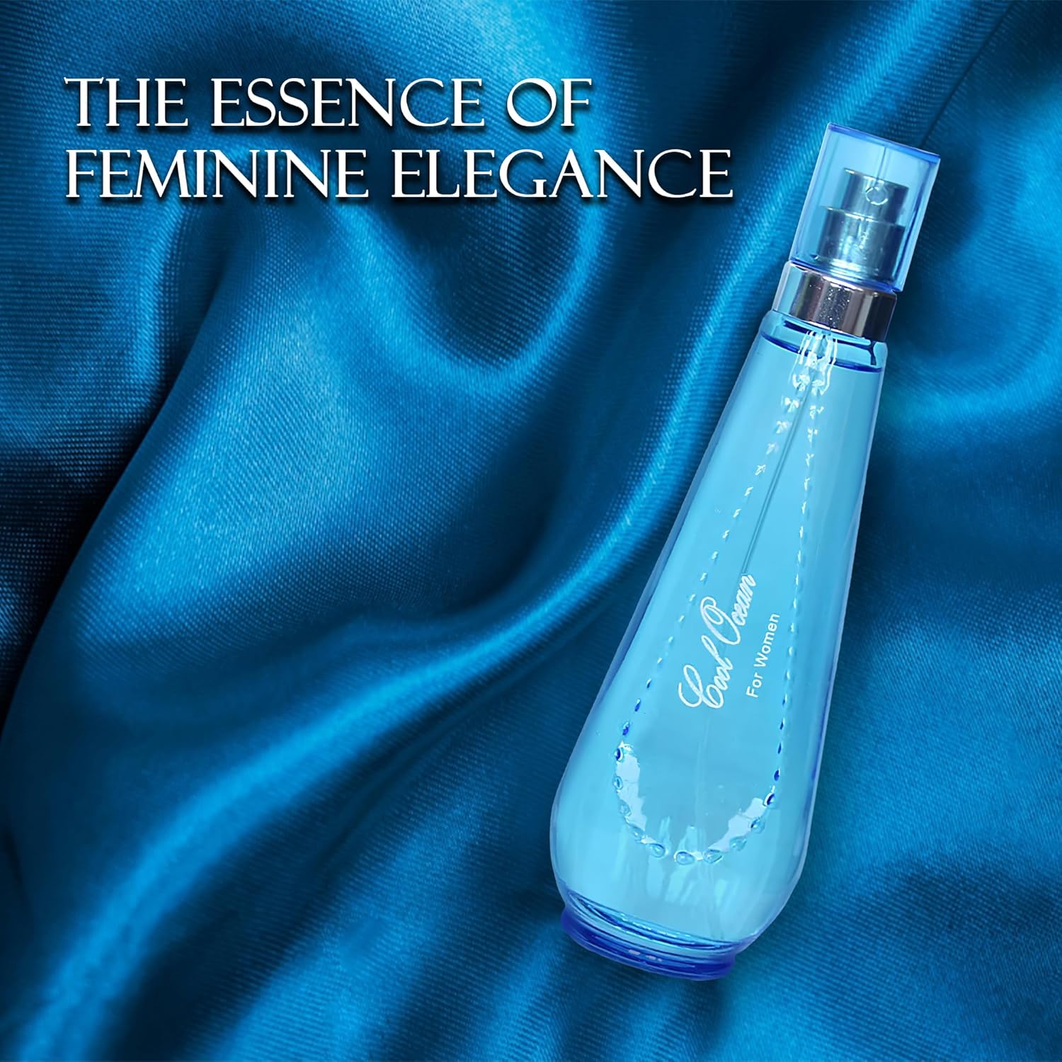 AFLUXE Cool Ocean Women Perfume–Bold & Sophisticated Scent Eau De Parfum With Citrus,Spice,And Woody Notes Long Lasting Natural Spray Fragrance 3.4 Fl Oz