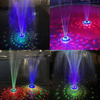 Floating Water Fountain With Underwater Lights, Powered Pump Outdoor, 3 Modes Sprinkler Waterfall Fountain For Inground Above Ground Pool, Pond-Blue-1Pc