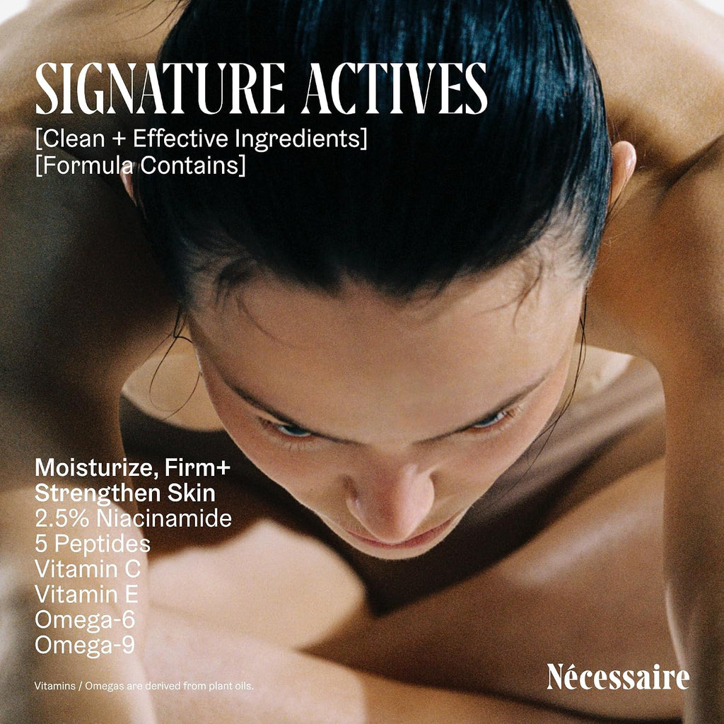 Nécessaire The Body Lotion Olibanum - Multi-Peptide Moisturizer - Firming Body Lotion For Women + Men. 2.5% Niacinamide. Non-Comedogenic + Hypoallergenic For Sensitive Skin - 15.2Oz